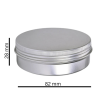 Баночка 100 мл алюмінієва срібляста, 82×28 мм