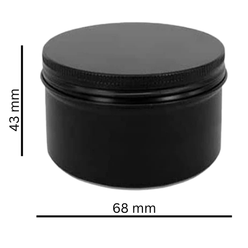 Баночка косметична алюміній 120 мл - (чорна)