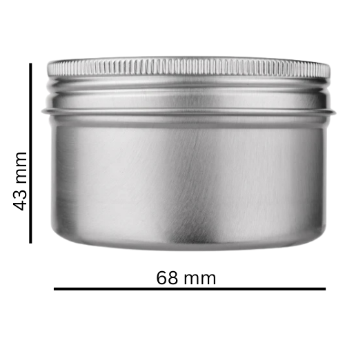 Баночка косметична алюміній 120 мл - (срібло)