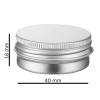 Баночка 15 мл алюмінієва срібляста, 40×15 мм