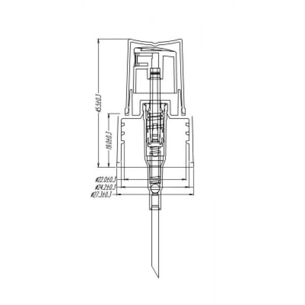 Пульверизатор CF-M-1 24/410 (S) L 175 мм (до прокладки) (білий)