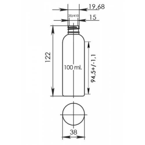 Флакон F.100/20-410/art.03 "Глория" (коричневый)