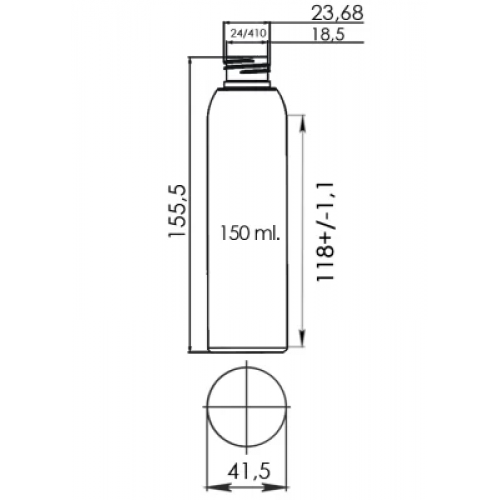 Флакон Ф.150/24-410/арт.02 "Аеро" (бiлий)